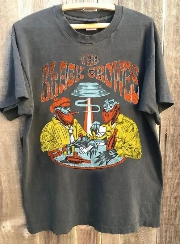Sommer Vintage High Street Y2k Tees Y2k Rock T-Shirt Vintage 1993 Black Crowes Band Grafikdruck Vintage T-Shirt Unisex