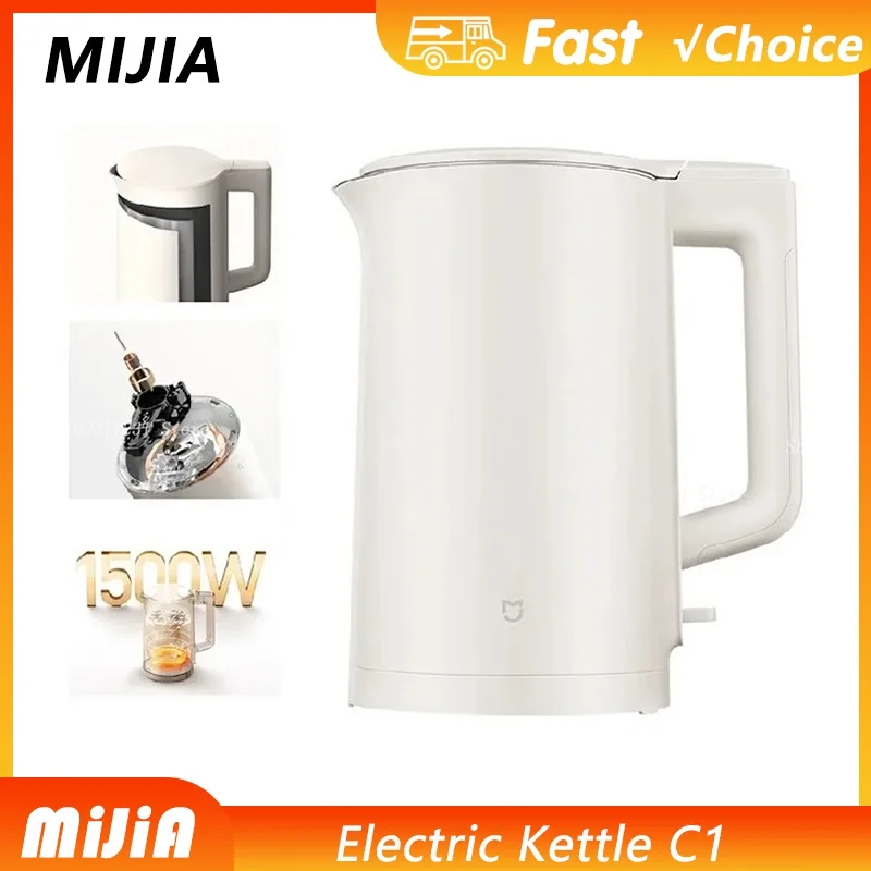 MIJIA Elektrischer Wasserkocher C1 Schnellkochender Edelstahl-Wasserkocher 1500W 220V Teekanne 1,5L Intelligenter Elektrischer Wasserkocher für Zuhause Image