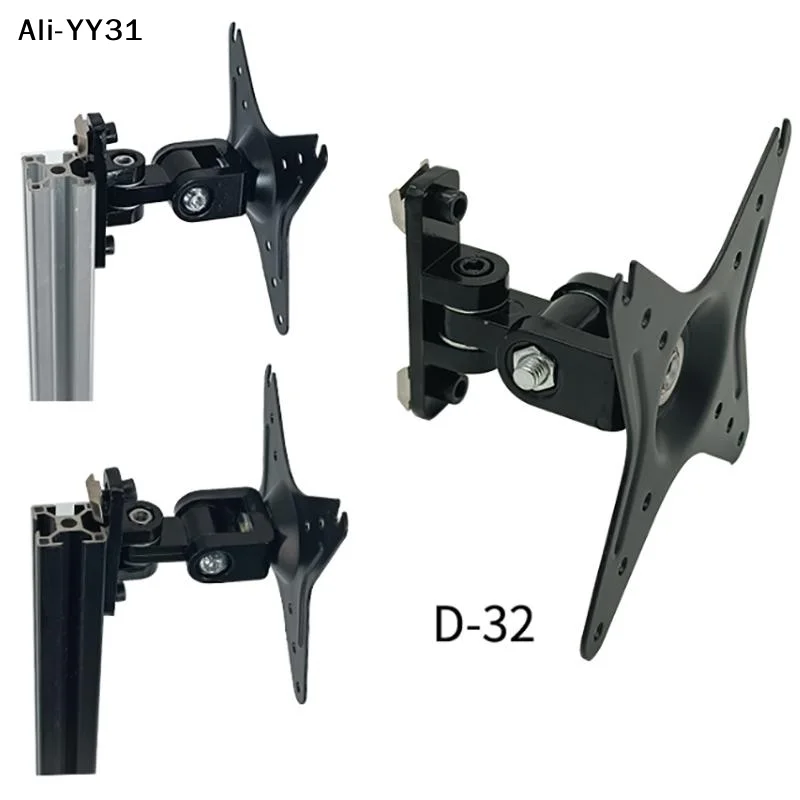 【A31】Wandhalterung für Monitor mit Button-Box, VESA-Halterung 100 mm 75 mm 50 mm, 2-Achsen-verstellbare Button-Box-Halterung für Sim Rig Upgrade Image