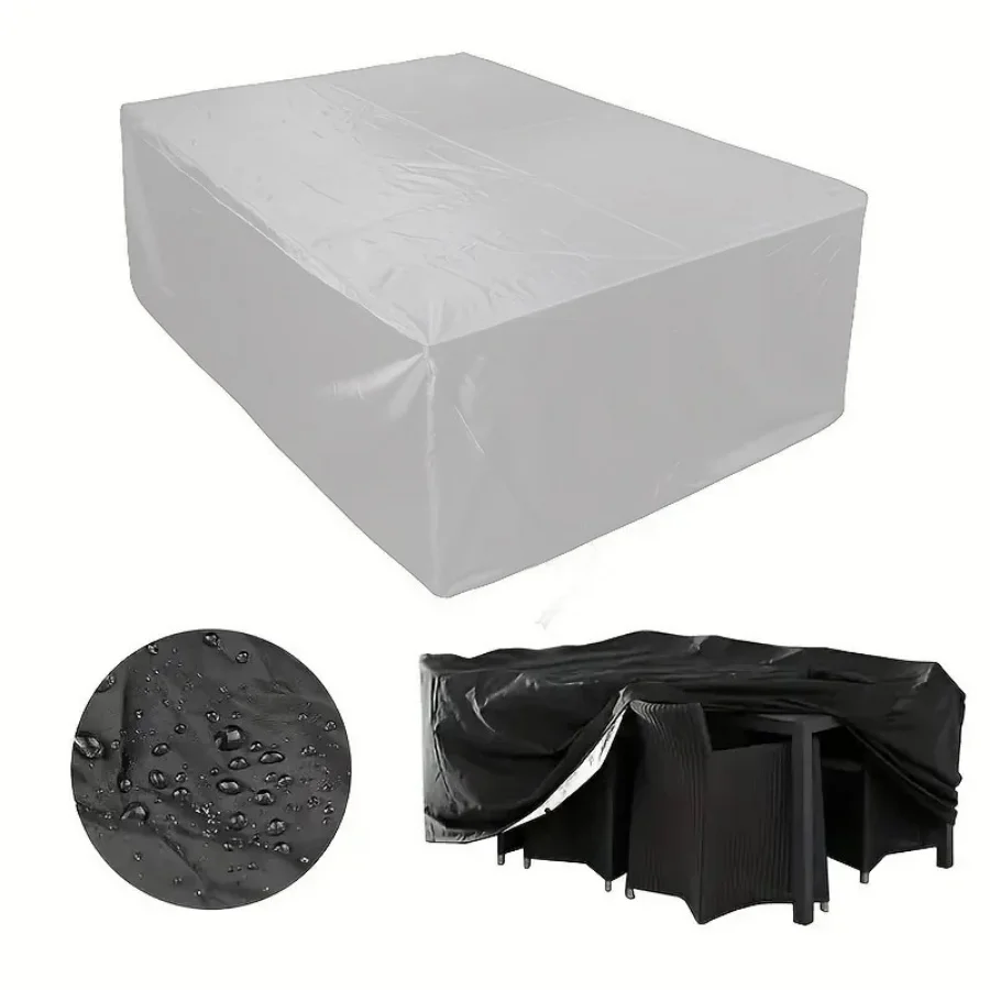 Terrassenmöbel-Abdeckung in verschiedenen Größen, aus 210D Oxford-Material, geeignet für Gartentische und -stühle im Freien für alle Jahreszeiten.