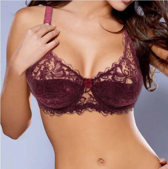 Sexy Spitze Bh Große Büste A B C D Tasse Bügel Sammeln Einstellung Plunge Dessous Bhs Für Frauen Stickerei Unterwäsche BH Top C3306