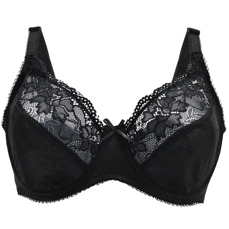 Neue Sexy Schwarz Spitze Mesh Bh Frauen Sexy Dessous Stickerei Spitze Bralette Knochen Große Größe A B C D E F G 75 80 85 90 95 105