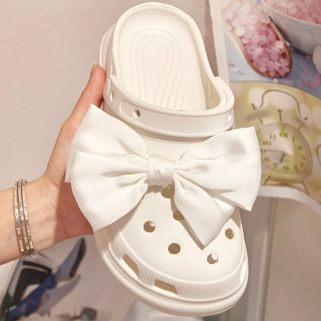 1 Paar Diamant-Schleifen-Schuhcharms für Crocs Jibbitz Sandalen, Schuh-Deko-Charms, niedliche modische DIY-Schuh-Accessoires, Clips, Geschenke für Frauen