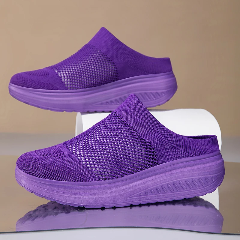 Neue Damen-Walking-Loafer in großen Größen, atmungsaktives Mesh, Slip-on-Freizeitschuhe, Sport- und Fitness-Schuhe, leicht, für Frühling und Herbst