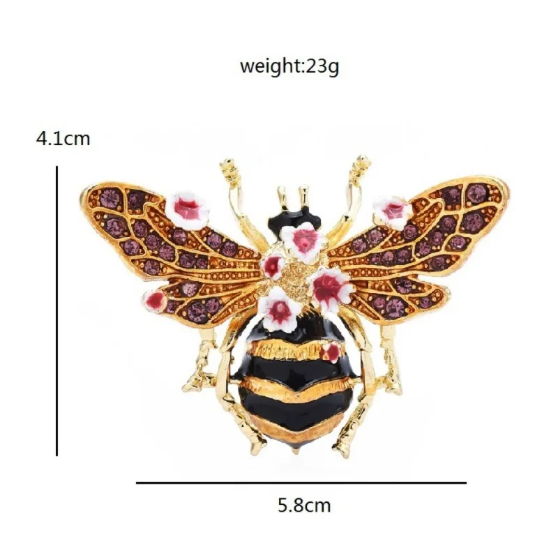 1 Stück Bienen-Broschen für Damen und Herren, Blumen-Insekten-Party-Accessoires, Brosche, Geschenke Image