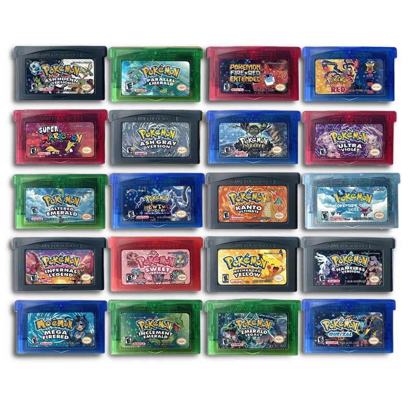 USA Version Rom Hack English Pokemon dark worship GS CHRONICLES ultra violet cart GBA Game Cartridge Video Game Console for gba