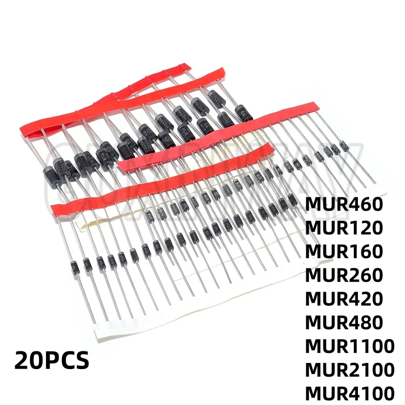 20 Stück MUR460R DO-201 Diode MUR460 MUR120 MUR160 MUR260 MUR420 MUR480 MUR1100 MUR2100 MUR4100 Image