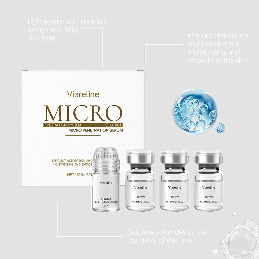 Viareline Mikropenetrations-System-Serum Feuchtigkeitsspendend für Glatte Haut Tief Eindringendes Gesichtsserum Anti-Falten und Anti-Aging Image