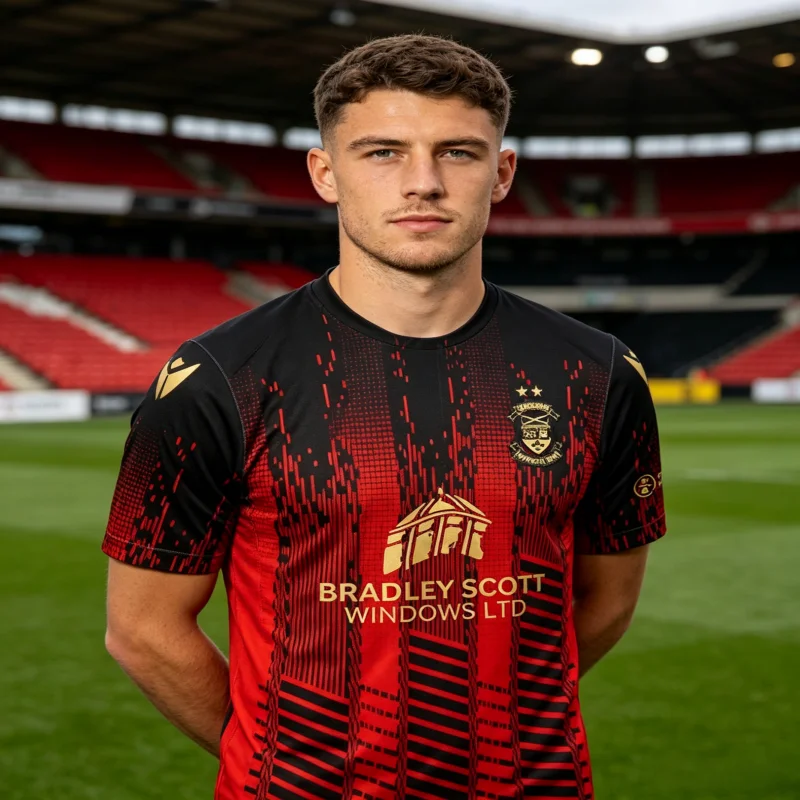 Fußballtrikot Tamworth 2024-25 Heimtrikot 3D-gedruckt Erwachsene Kinder Tees Athleisure T-Shirt Familie Sommer Schnelltrocknend Weich Leichtgewichtig Image