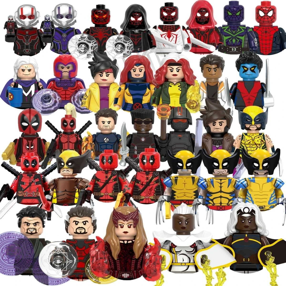 Marvel Bausteine Spider-Man Deadpool Kinder-Mini-Bausteine Weihnachtsgeschenk Ziegelstein-Spielzeug Image
