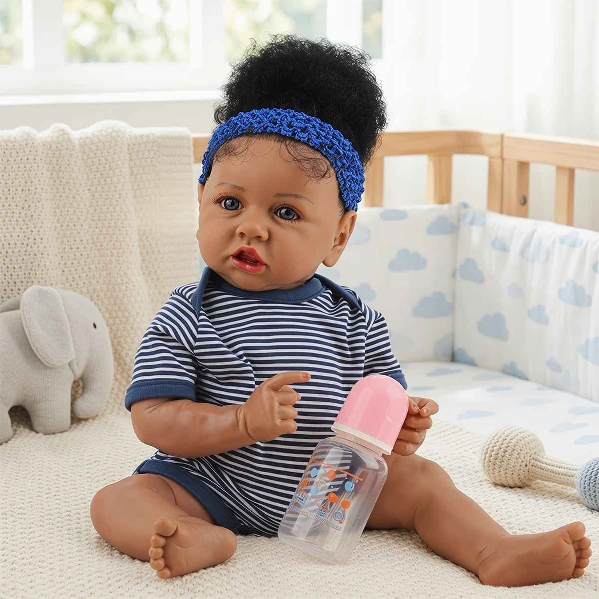 Reborn-Baby Junge 20 Zoll Handgemachte Realistische Wiedergeborene Puppe Neugeborenes mit weichem vinylkörper Echte Puppen mit Spielzeugzubehör