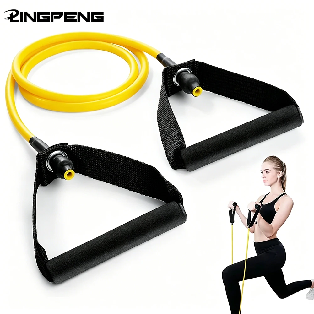 120CM Level 5 Gerade Zugstange für Yoga-Übungen, Brustexpansion, Elastisches Trainingsband für Familien, Muskeltraining, Gummiband Image