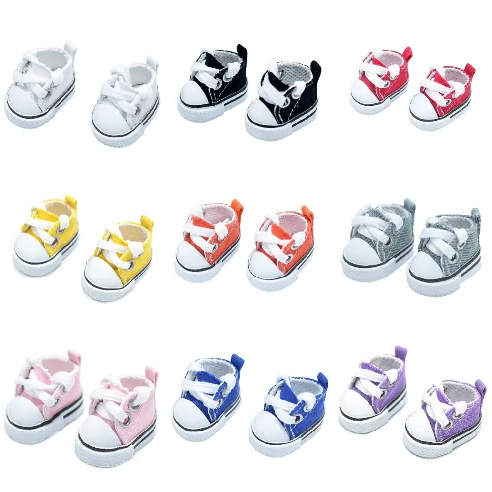 Neue 3,5 cm Größe BJD Puppe Schuhe Leinwand Material Casual Stil High Top Sneakers High Top Design DIY Leinwand Turnschuhe für 17 cm Puppen