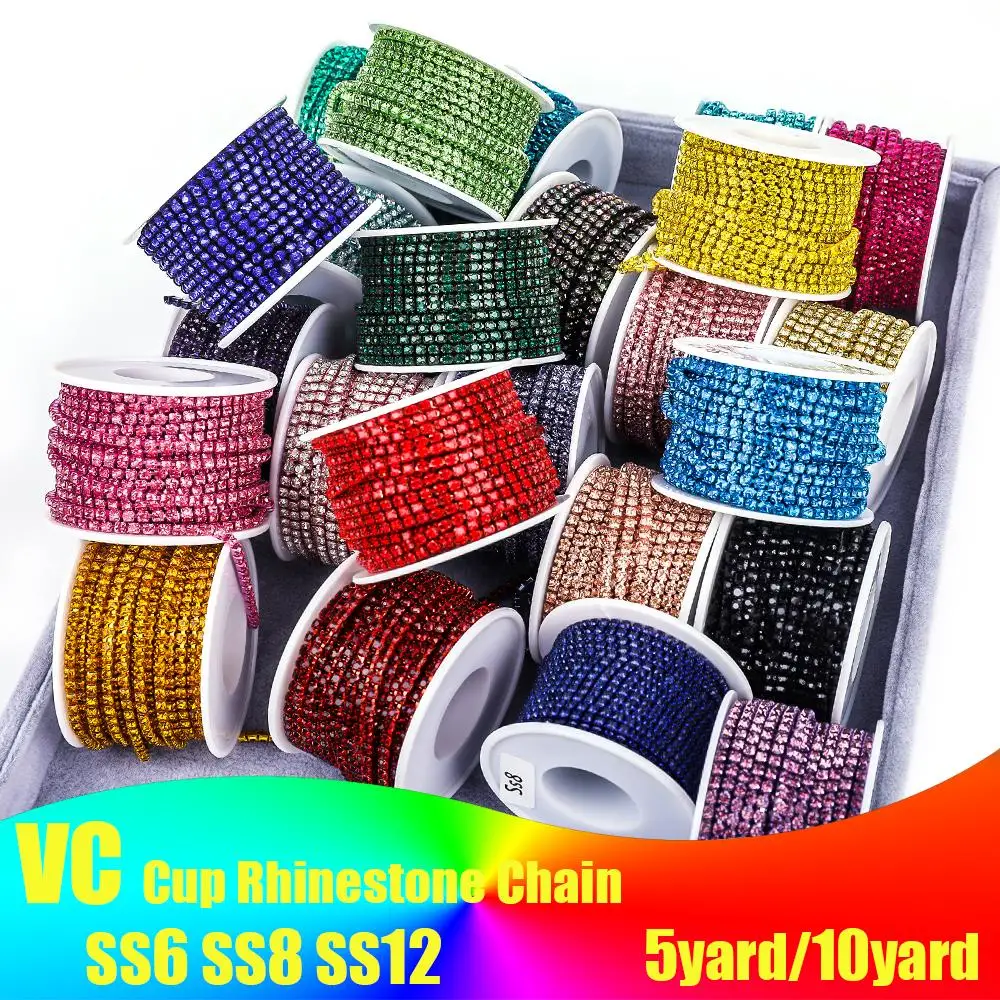 Alle Farben Krallenkette Electrophoresi Strassbesatz Stein Gold Diamant Strass Dekorative Applikation Kristallbesätze für Kleider Image
