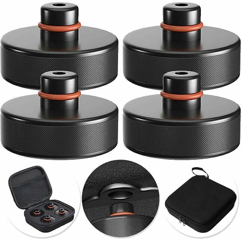 Set Di 5 Cavalletti Di Sollevamento, Compatibile Con Tesla Model 3 / S / X / Y, 4 Cavalletti Di Sollevamento Tesla Con 1 Scatola Portaoggetti, Accessori Con Cuscini Di Sollevamento Per Veicoli Tesla