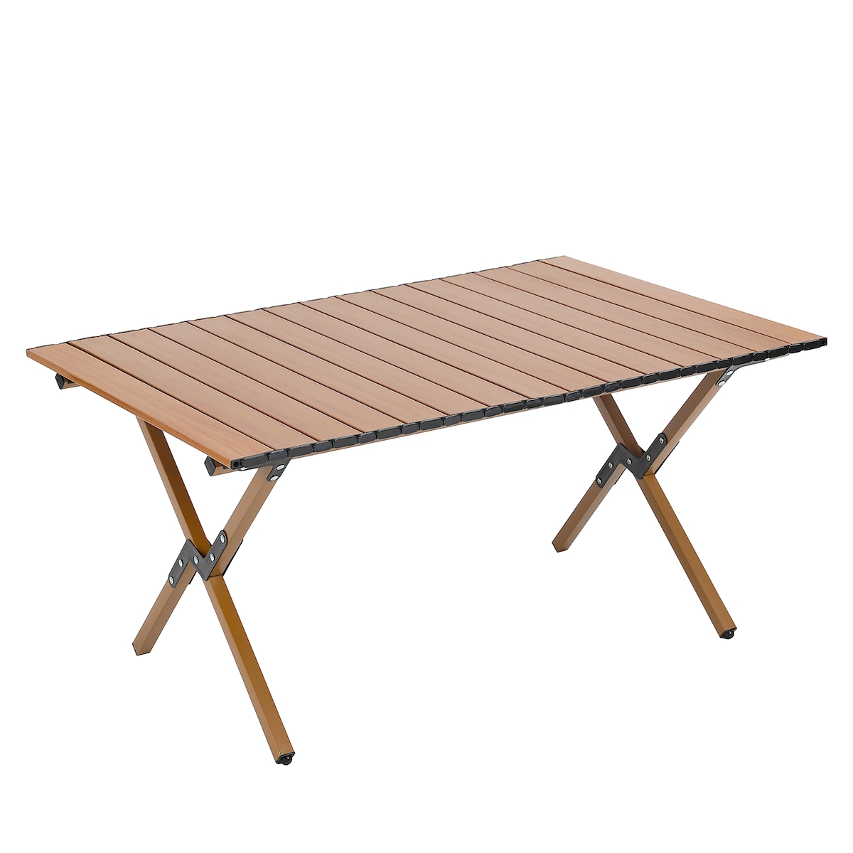 Home Nature Wohnkonzept Campingtisch klappbar Outdoor Tisch faltbar Picknicktisch Camping Holzoptik Walnuss Image