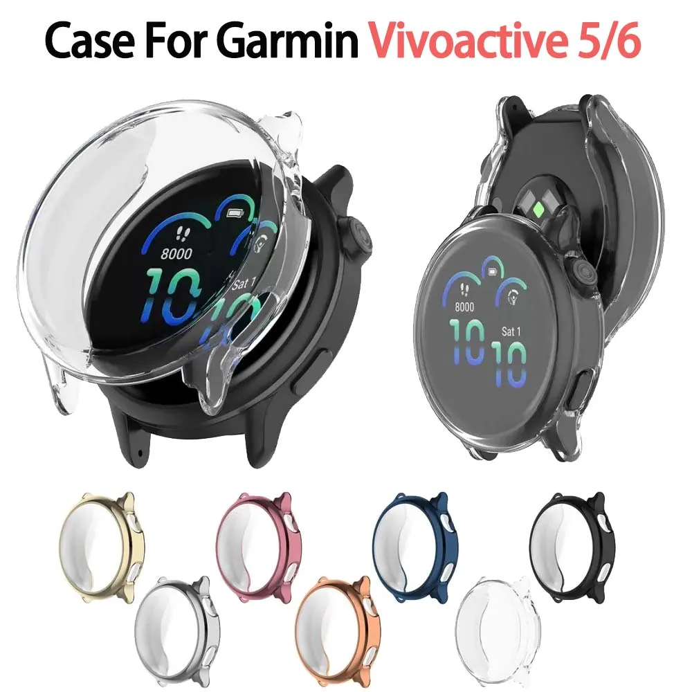 Geeignet für Vivoactive 5/6 Schutzhülle, Vivoactive 5/6 Vollflächiger Displayschutz, Vivoactive 5/6 Weiche TPU-Uhrenhülle Image