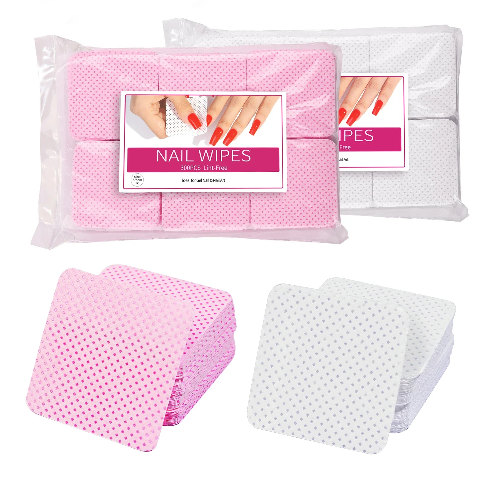 Misscheering Nagellackentferner-Tücher, Nagelreinigungspads, Vlies-Nagelpads für Frauen und Mädchen, Schönheitssalon, Nagelkunst-Werkzeug Image