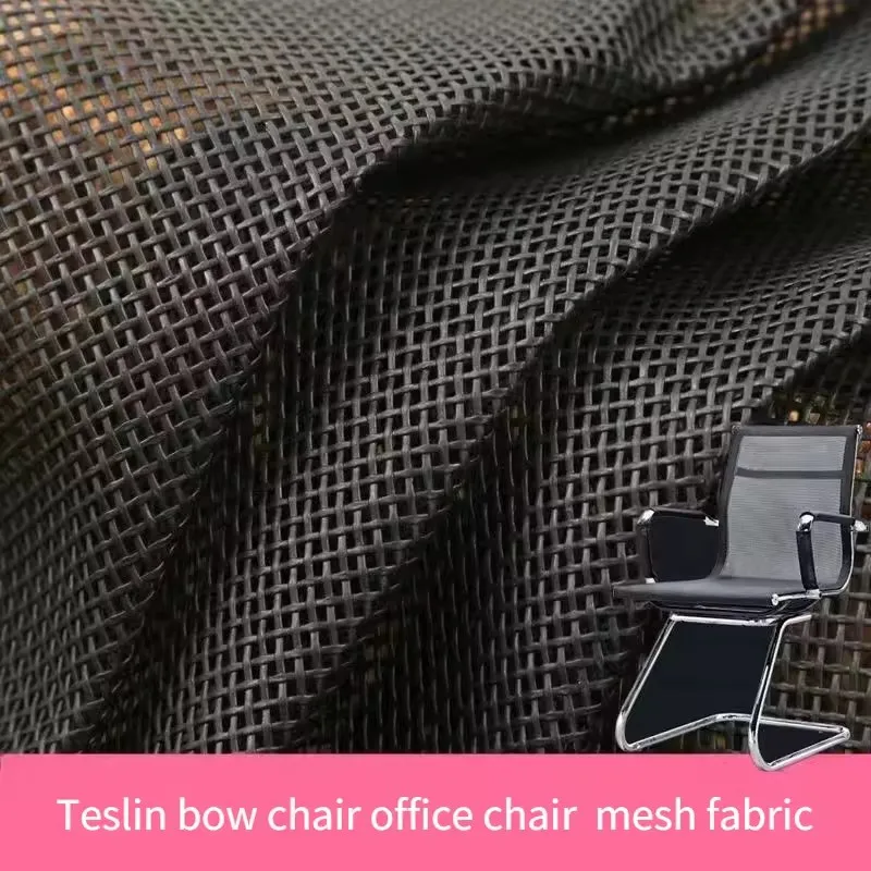 100/152 cm Teslin Netzstoff für DIY-Bürostuhl, Liegestuhl, Strand-Lounge-Stuhl, Tischset, PVC, wasserdichter Netzstoff für den Außenbereich, Schwarz
