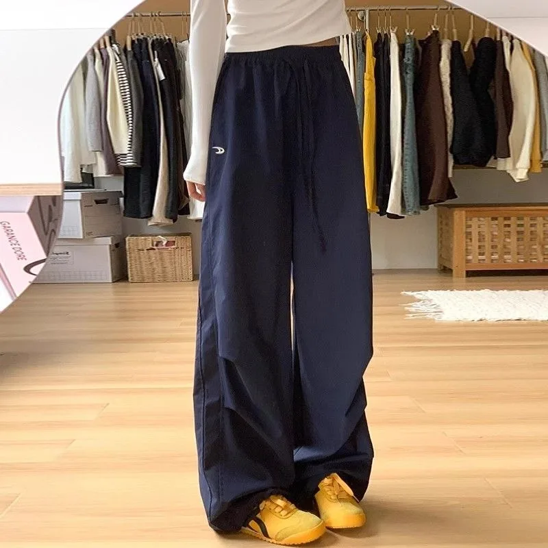 Europäer Amerikanischen Stil Plus Größe Hosen Stickerei Y2K Streetwear Fashion Breite Bein Hosen Frauen Herbst Casual Neue Lange Hosen Image
