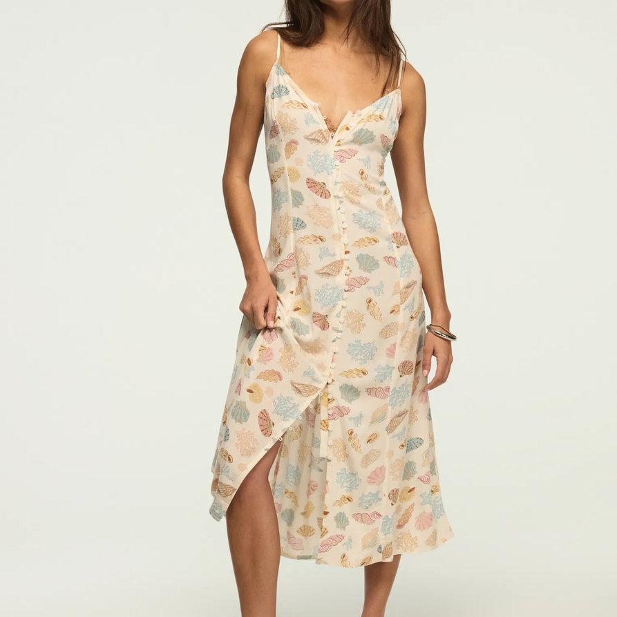 Lucky Brand Conversational Simone Slip in Shell Conversation Print, Size XS