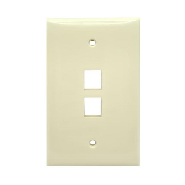 Leviton 13720 - LEVITON 41091-2IN MIDWAY QUICKPORT PLATE 2 PORT Wall Plates