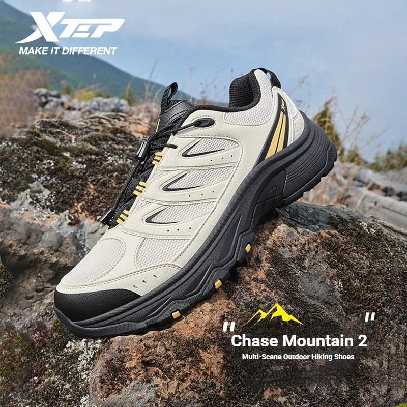 Xtep Chase Mountain 2.0 für Herren, Komfort-Dämpfung, langlebige Dämpfung, Rebound, rutschfeste Outdoor-Wanderschuhe 874319170004