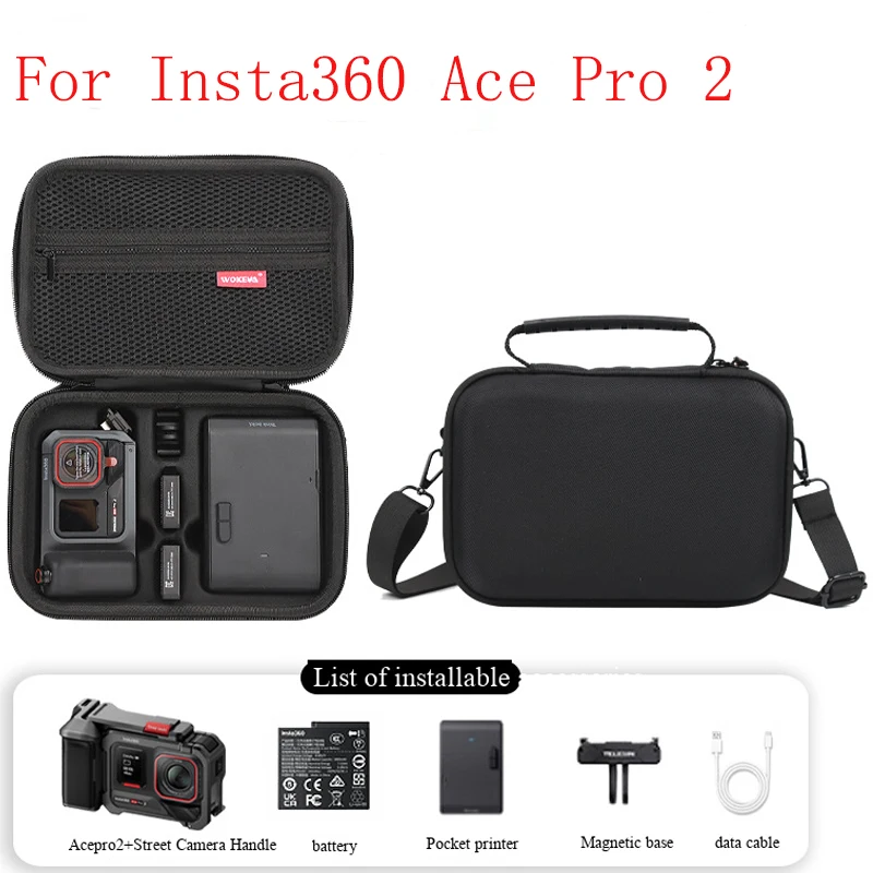 Reise-Aufbewahrungstasche für Insta360 Ace Pro 2 Kamera-Set Tragetasche PU-Schultertasche für Insta 360 Ace Pro2 Zubehör Image