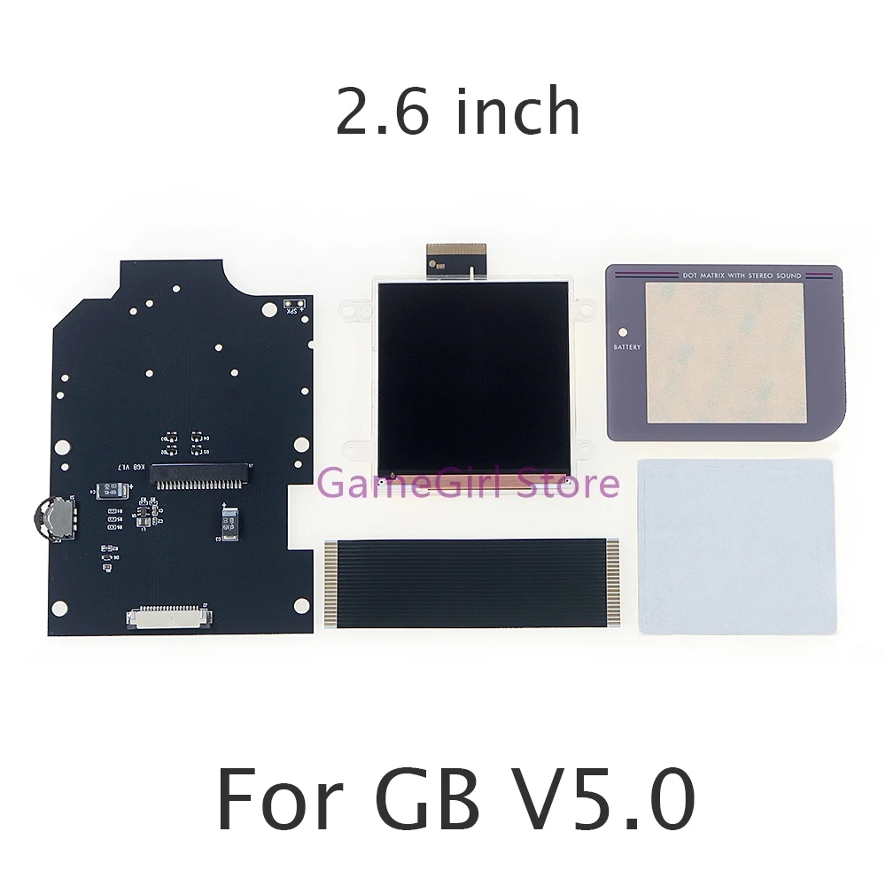 1 Set für GameBoy GB V5.0 2,6 Zoll IPS LCD Hintergrundbeleuchtung Hochhelligkeits-Bildschirm Ersatzkit Image