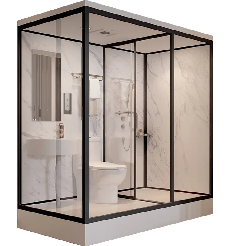 Salle de douche intégrée Bain intégré Salle de bain dortoir Salle de bain en gros Cabine carrée Toilettes de salle de bain intégrées pour hôpital