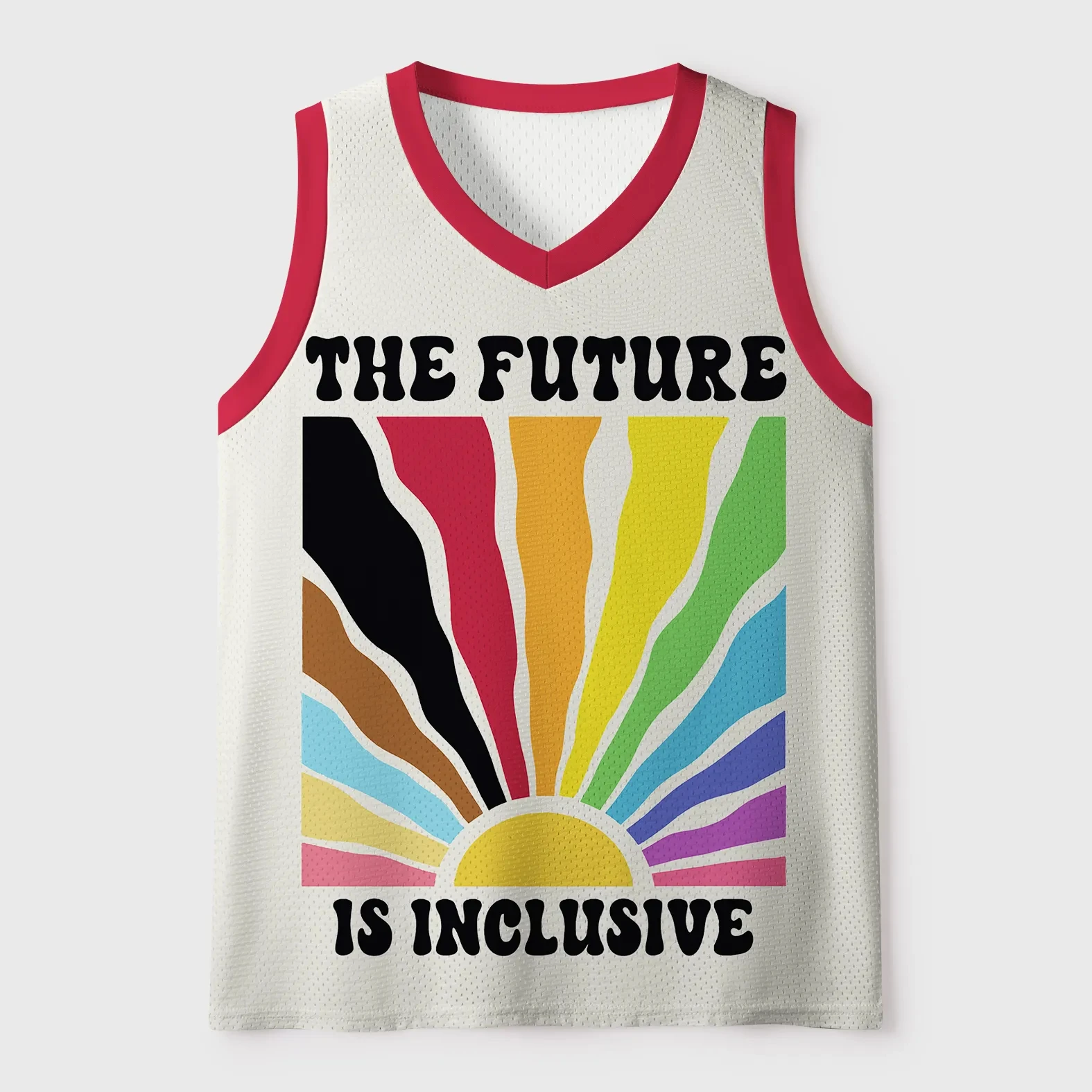 Summer Fashion Limited Edition Fun Rainbow Future ist eine inklusive 3D-gedruckte Weste, eine atmungsaktive Y2K-Sportweste für zu Hause für Eltern und Kinder Image