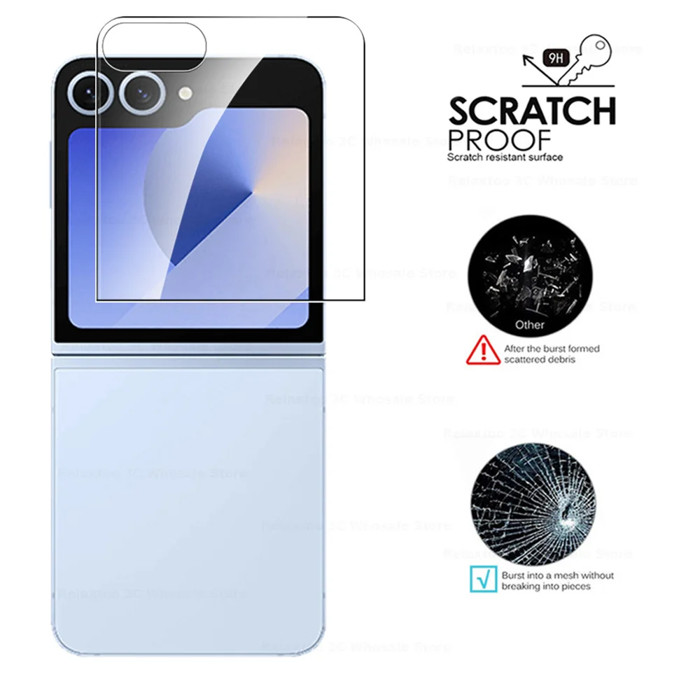 4–1 Stück HD-Displayschutz aus gehärtetem Glas für das neue Samsung Galaxy Z Flip 7 6 5 Bildschirm 9H Film Full Cover Anti-Fingerabdruck Image