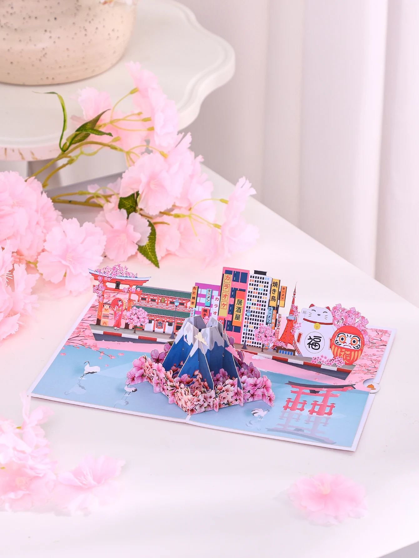 3D-Pop-up-Karte der Weltstadt, Reise-Souvenir-Grußkarte, Wahrzeichen-Design der Paris Tokio New York, perfektes Geschenk für Reiseliebhaber Image
