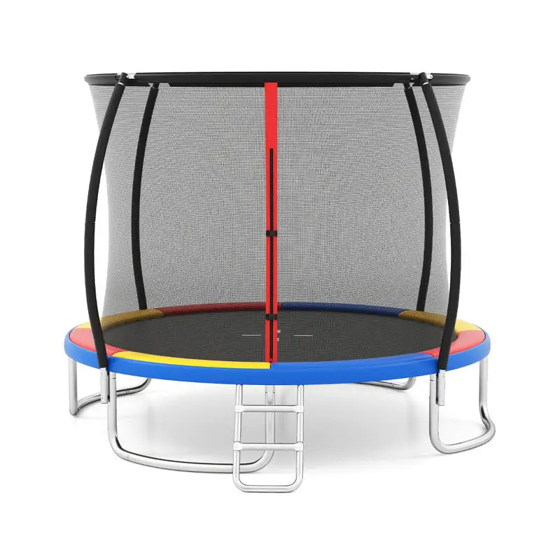 3-Meter-Outdoor-Trampolin mit Sicherheitsnetz - Farbenfroh Image
