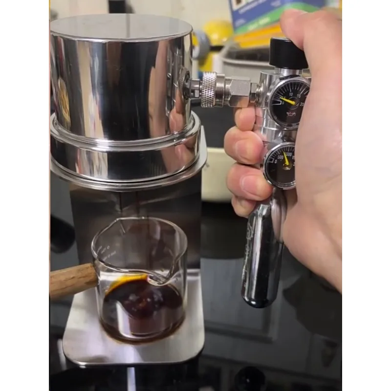 304 Edelstahl Mikrofehler-Pneumatische Espressomaschine 9 Bar Hochdruck-Extraktion Kaffeemaschine Image