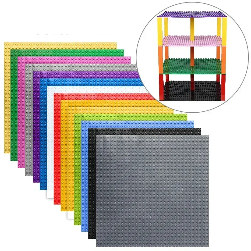 Mehrfarbige 32x32 Noppen Doppelseitige Grundplatte Bausteine Grundplatte Kompatibel mit Standard-Bausteinen für DIY Image