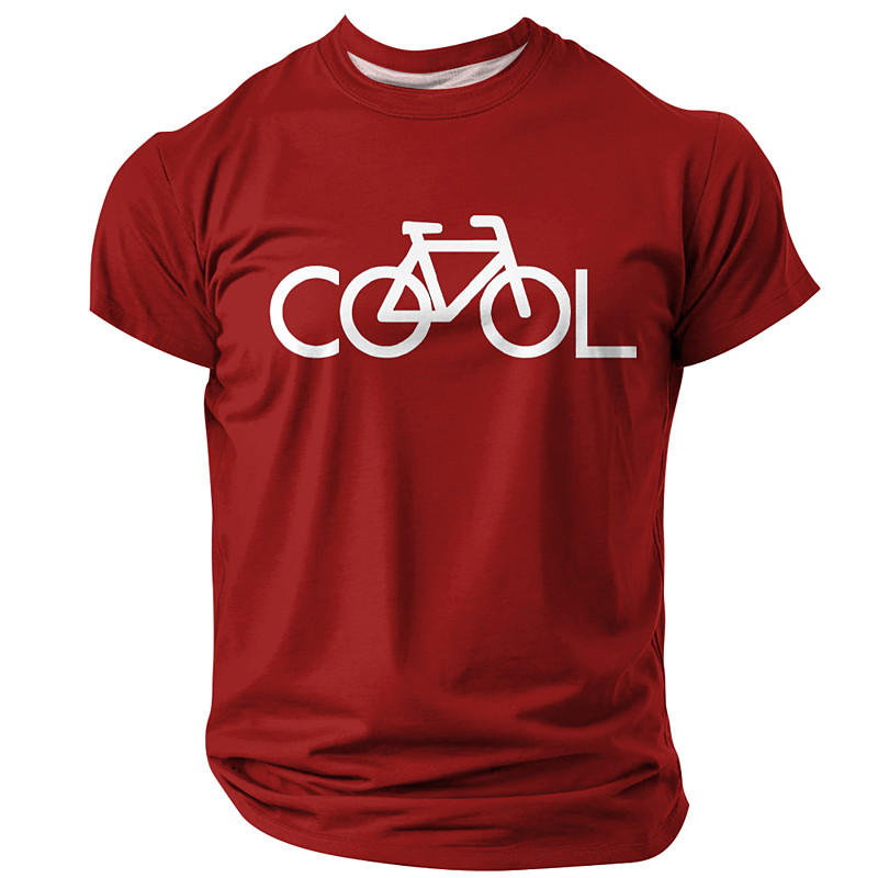 Men's Cool Cycling T Shirt Short Sleeve T shirt 3D Print Crew Neck Shirt Fashion Casual Daily Street Blue Red Purple Summer Spring Clothing Apparel S M L XL XXL XXXL