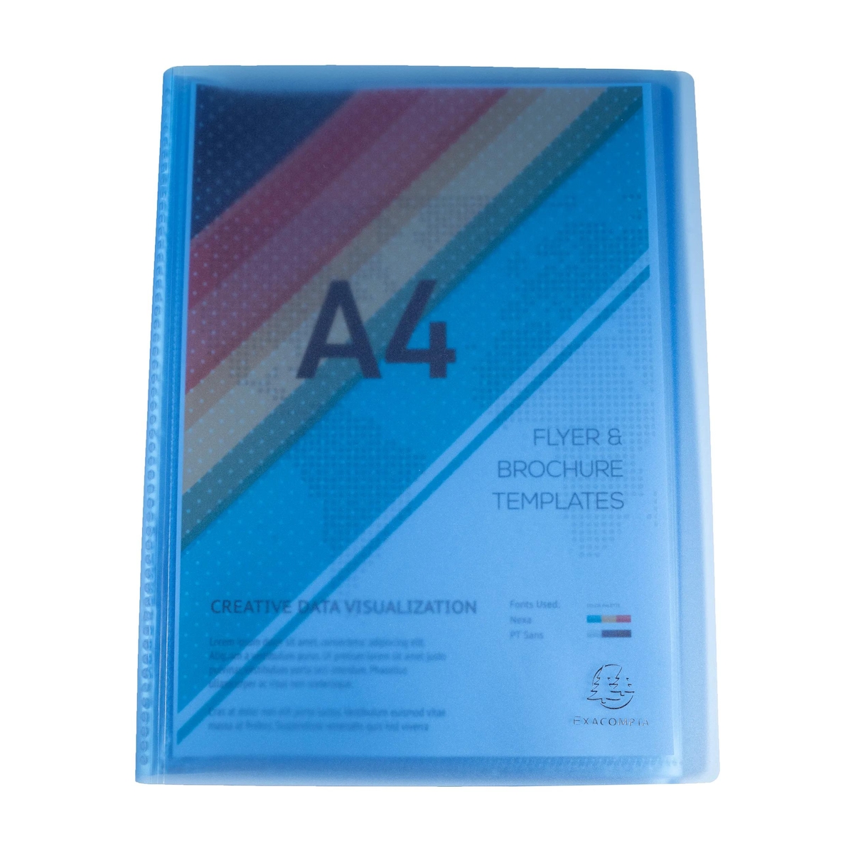 Exacompta 85669E 8x Sichtmappe aus PP 500µ mit 60 Hüllen Chromaline, für Format DIN A4 - Farben sortiert Image