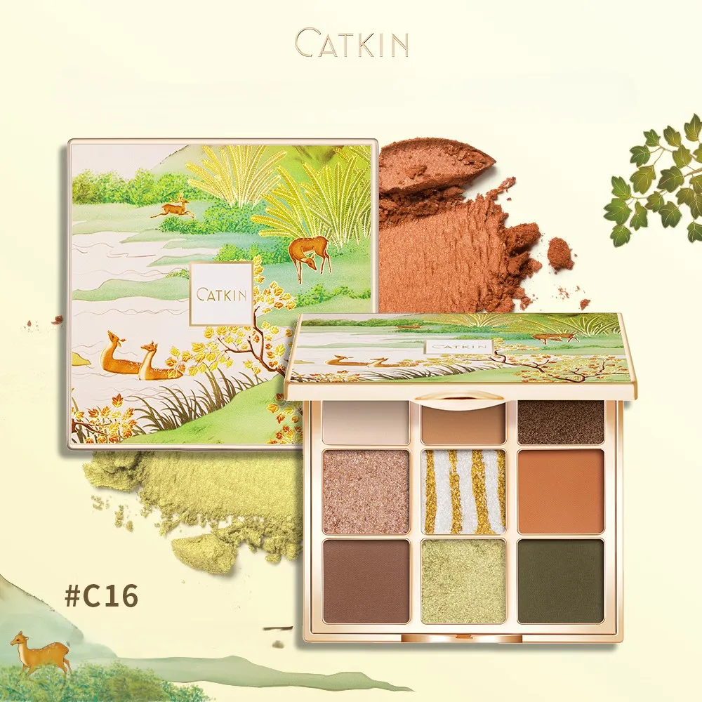 Catkin Glitter Shimmer Matte 9-PANS Lidschatten-Palette C16 Image