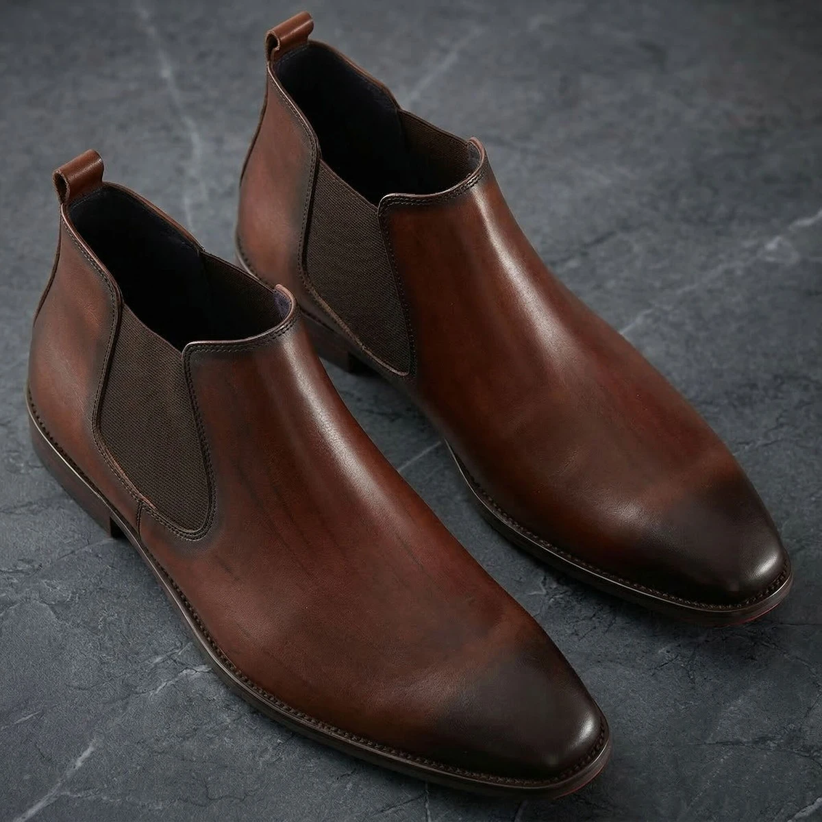 2026 Meistverkaufte Echte Kalbsleder Chelsea Boots für Herren Britischer Stil Winterschuhe Outdoor Reitstiefel Western Boots