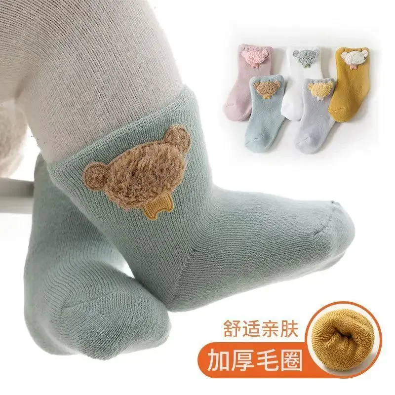 Warme Winter Baby Socken Nette Weiche Herbst Neugeborene Baby Mädchen Socken Bunny Infant Baby Junge Schuh Socken für Kleinkind Kleinkinder Image