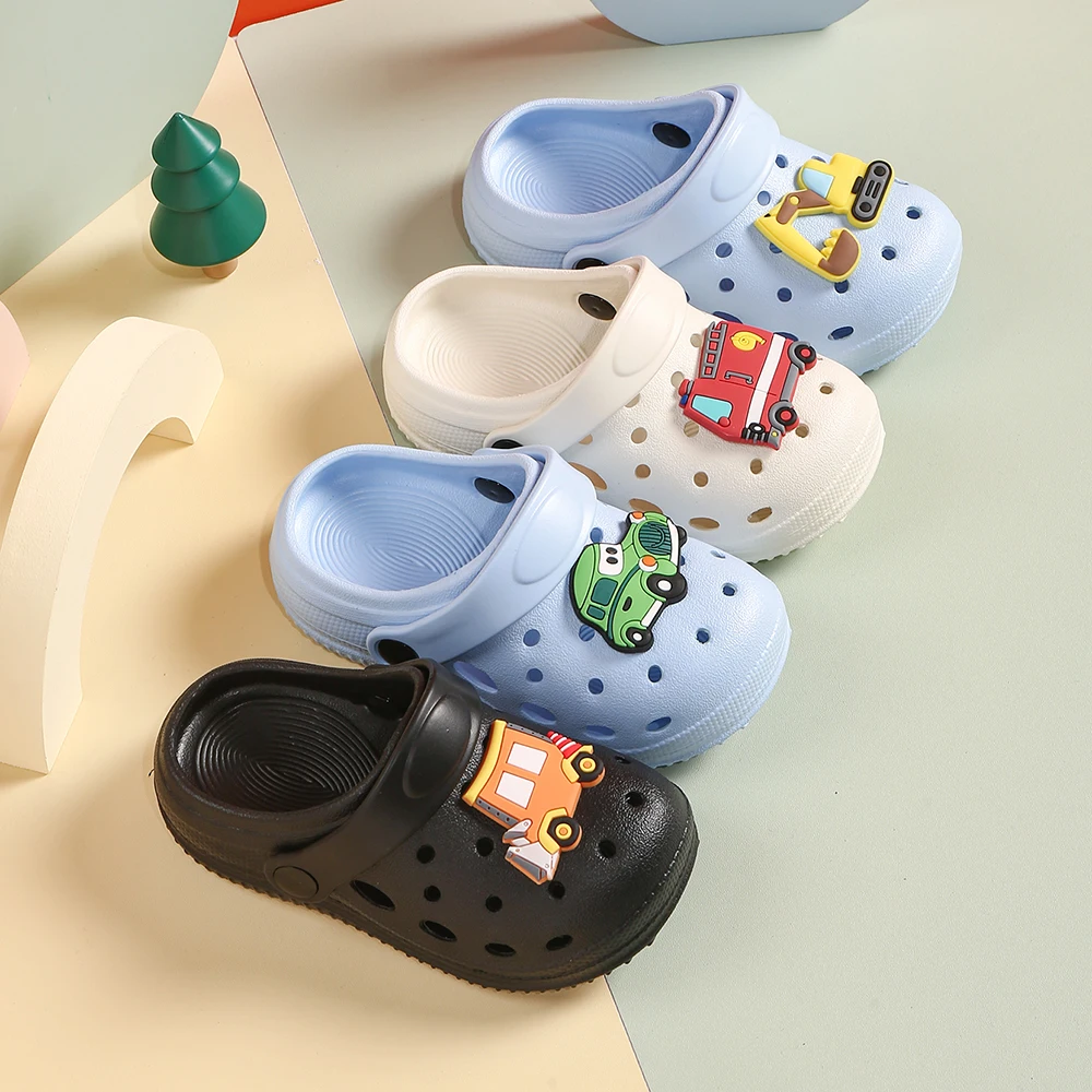 Mode kinder Hausschuhe Niedlichen Cartoon Mädchen Jungen Nicht-Slip Casual Schuhe Weiche Sohlen Baby Schuhe Hause Outdoor Baby sandalen Sommer Image
