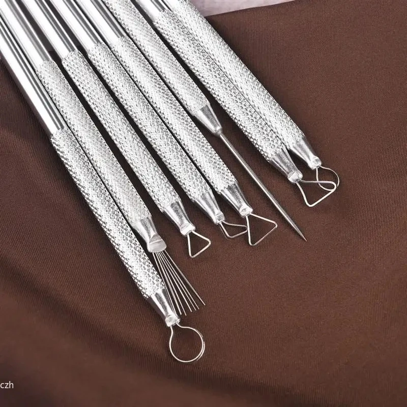 Ensemble de 6 outils en alliage d'aluminium pour argile polymère, outils de sculpture en céramique, outils de sculpture sur fil, outils à boucle pour détails fins