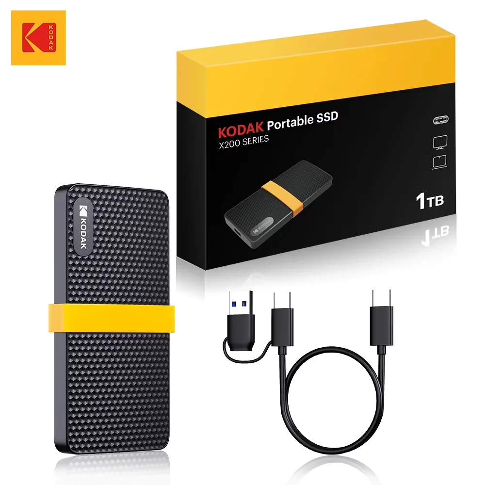 KODAK disque dur externe 1 to disque dur SSD Portable 512GB disque dur externe haute vitesse disque dur Mobile pour ordinateur Portable