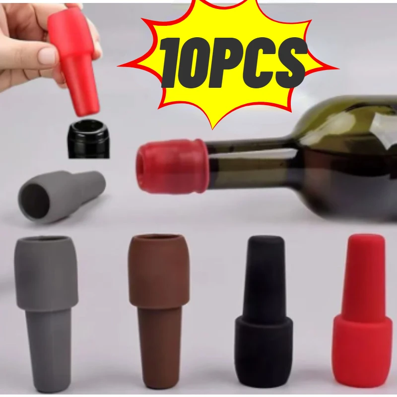 Scelleuse de bouteilles en Silicone, bouchons de vin, boisson, bouchon de bouteille de vin mousseux, conservation du vin, du Champagne, outils de cuisine frais réutilisables