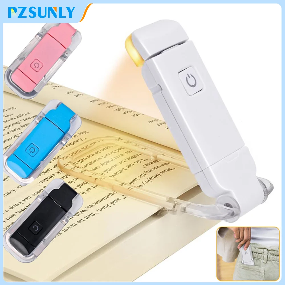 LED USB Rechargeable livre lumière lecture lumière Protection des yeux veilleuse Portable pince bureau lumière signet lire lumière lampe de nuit
