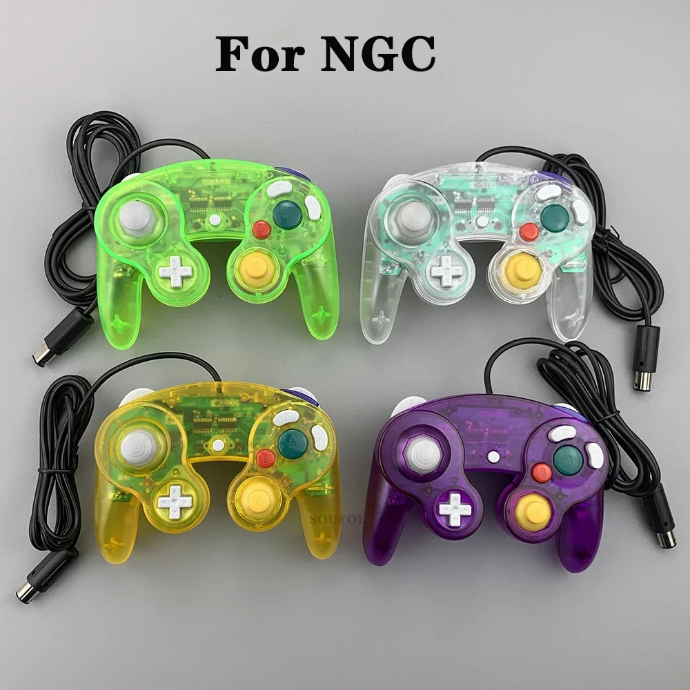 Manette de jeu filaire transparente pour console de jeu vidéo NGC Cube, manette de jeu, remplacement, délibérément, nouveau