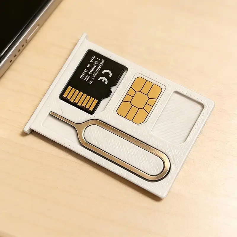 Boîte de rangement pour cartes SIM, stockage sécurisé portable pour cartes mémoire de téléphone portable, 2 emplacements pour cartes SIM + 1 emplacement pour carte PIN + 1 emplacement pour carte TF
