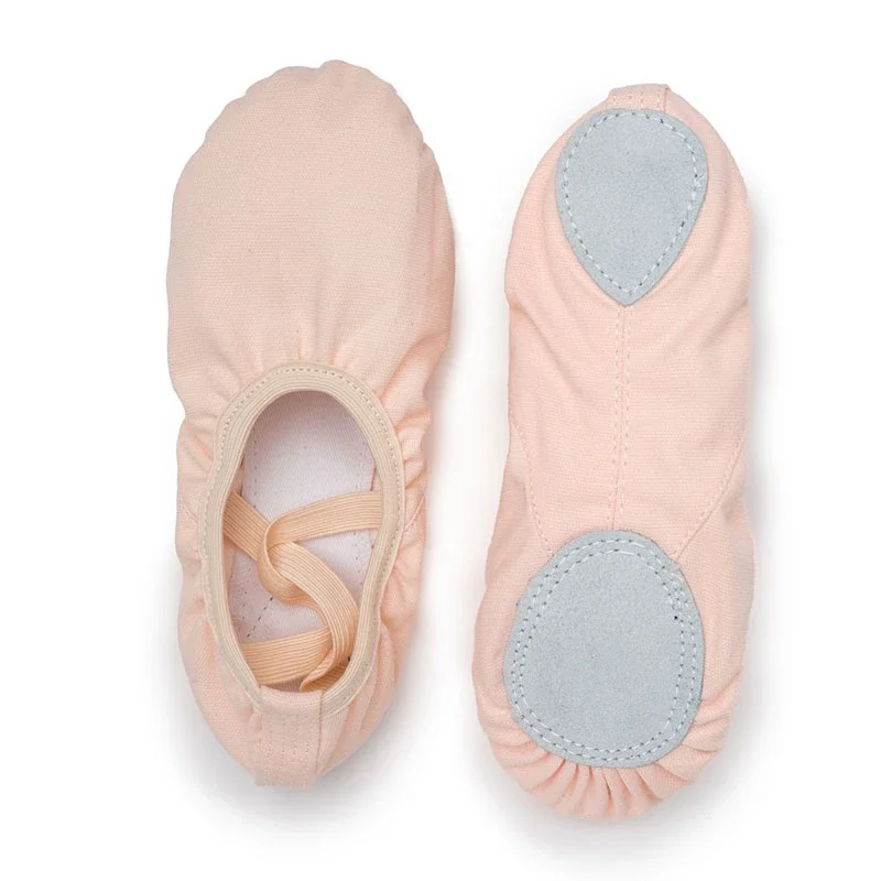 Chaussons de danse classiques professionnels en toile à semelle fendue pour enfants et femmes, pour la gymnastique, le yoga et le ballet