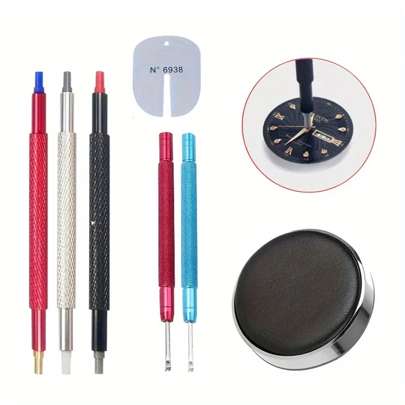 Outil de réparation de montres en acier pour retirer les aiguilles du cadran, kit d'outils pour montre, outil de levage et de pose des aiguilles, outil de pressage pour horloger